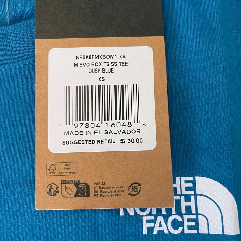 NWT THE NORTH FACE EVOLUTION BOX TOSS FILL SHORT SLEEVE T SHIRT MENS XS - Picture 3 of 4